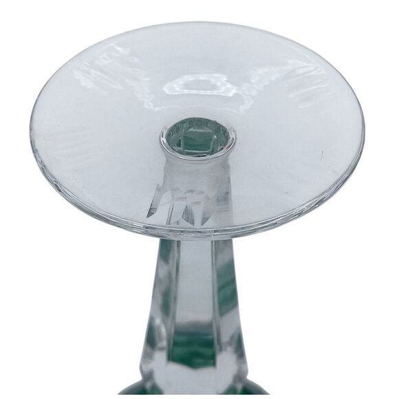 Lausitzer Grapes & Vines Cut To Clear Cordial Glasses Set Of 3 Emerald Green Ame - Picture 11 of 12